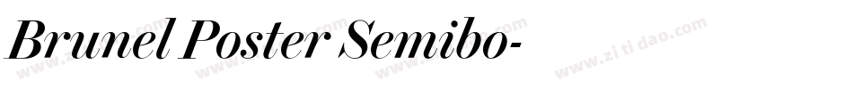 Brunel Poster Semibo字体转换
